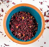 Hibiscus in Bowl Herbal Medicine Herpes Virus 1 and 2