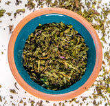 Dandelion Leaf in Bowl Herbal Medicine Herpes Virus 1 and 2