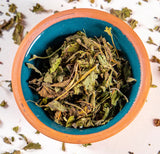Lemon Balm in Bowl Herbal Medicine Herpes Virus 1 and 2