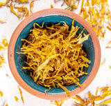 Calendula in Bowl Herbal Medicine Herpes Virus 1 and 2
